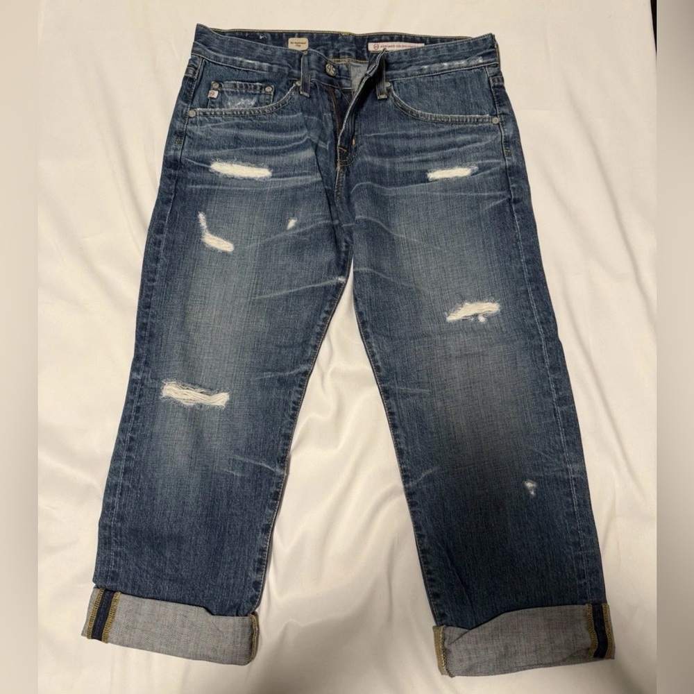 Vintage  AG Ex-boyfriend Crop
Distressed Jean 27R